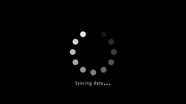 Simple Black And White Proofreader With Dots Circling Bk animation of a design minimal proofreader with white circles fading in and out