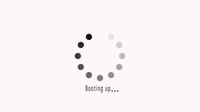 Simple Black And White Proofreader With Dots Circling Bk animation of a design minimal proofreader with white circles fading in and out