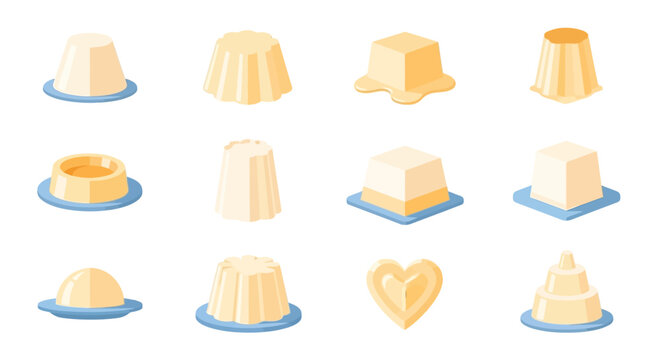Variety of Assorted Butter Servings in Different Shapes and Sizes