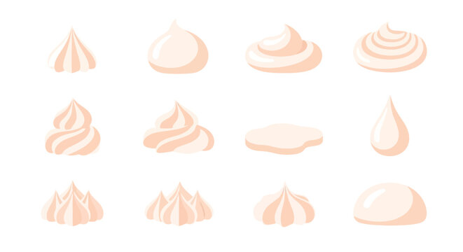 Assorted Dollops and Piping Tips for Baking and Dessert Decorating