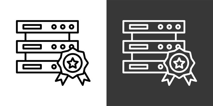 Data Quality Black And White Icon Set Collection Pack Vector Illustration