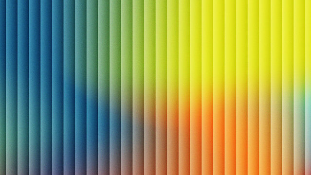 Vertical blinds with a rainbow gradient of colors