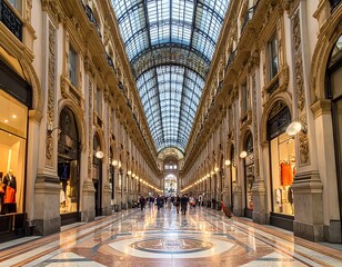 Obraz premium Interior of a grand shopping arcade.