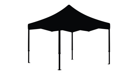 Pop up tent silhouette on a white background © asma