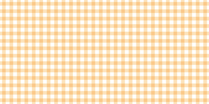 orange gingham or vichy pattern. Autumn or Thanksgiving day textile print for tabletop, picnic blanket, basket napkin, shirt or handkerchief. Cotton, linen or flannel design.