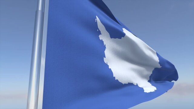  Antarctica Flag Background Broadcast Ready 4K