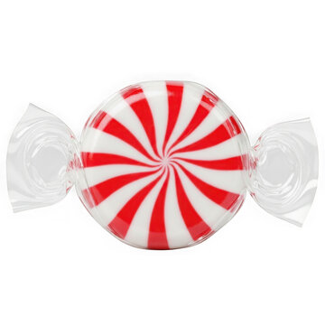 Peppermint candy, red and white striped sweets, wrapped peppermint, holiday treats, candy