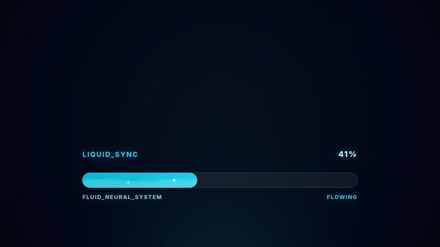 Futuristic Liquid Sync Loading Bar Fluid Neural System Progress