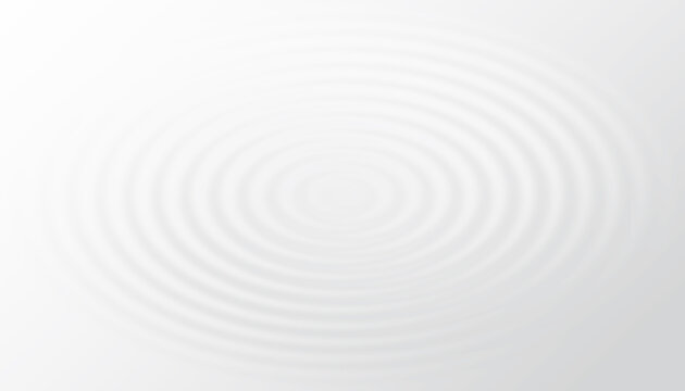 Clean white liquid ripple background with concentric circular water waves