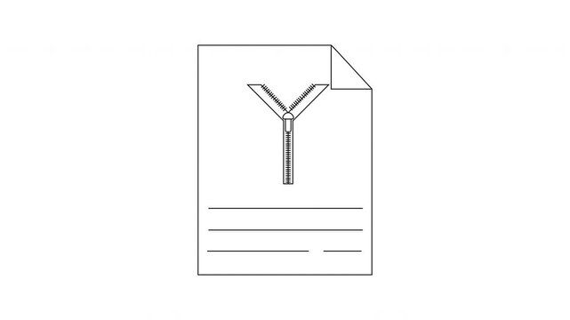 Simple Line Art Document with Y Symbol and Lines.