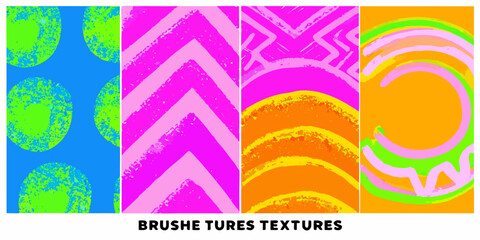 Obraz premium abstract brush stroke patterns vibrant colorful designs