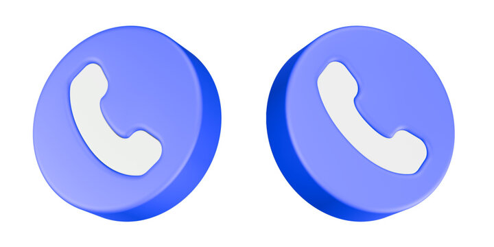 3D telephone receiver icons.