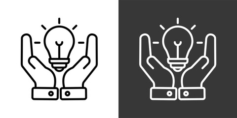 Obraz premium Solution Black And White Icon Set Collection Pack Vector Illustration