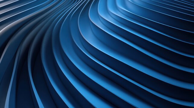 A close-up view of a wavy blue surface with curved lines