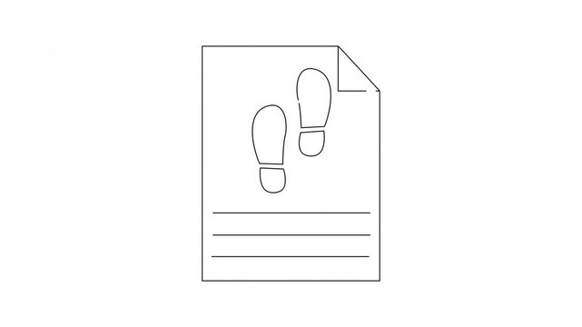 Footprint Evidence on Paper Document Crime Scene Investigation.