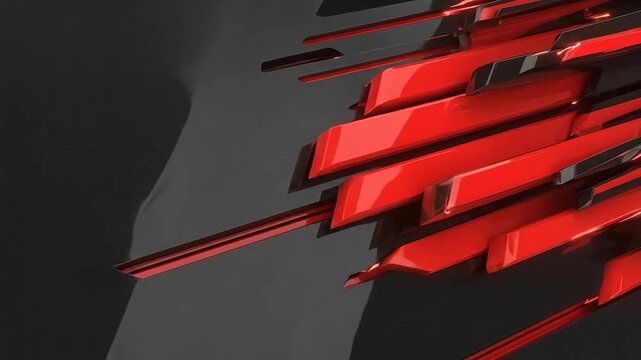 Abstract background featuring dynamic red and black geometric shapes