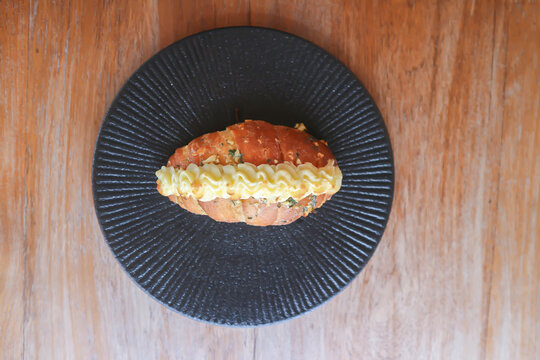 Shio Pan, Salzstangerl bread or Austria bread or Japanese bread or shio pang with cheese or cream cheese shio pan