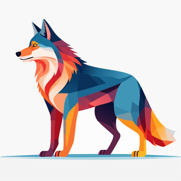 Geometric Wolf Illustration