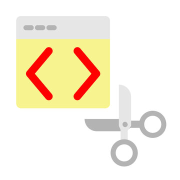 Code Editor Vector Flat Icon Design