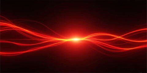 Dynamic abstract red background featuring glowing fractal waves and futuristic light energy lines for a motion-inspired wallpaper design © MasterCrafted