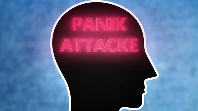 Ein Kopf und Text Symbol f&uuml;r eine Panikattacke