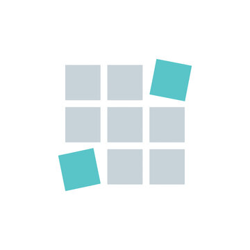 Anomaly detection concept, grid shows odd item, out of distribution sample, data quality workshop, analytics training session, minimal vector illustration