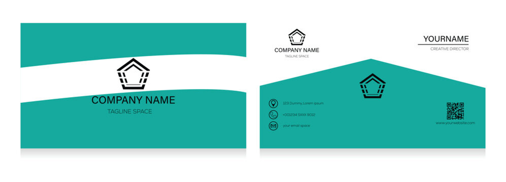 Modern presentation card with company logo. Vector business card template. Vector illustration eps 10.