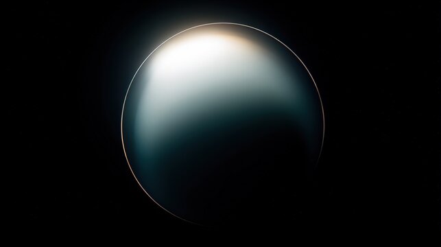 Mysterious internal heat waves clearly visible through Uranus translucent atmosphere, planetary infrared radiation visual