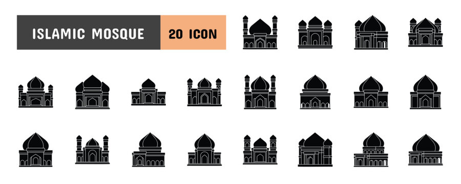 20  Glyph Icon Illustration Set