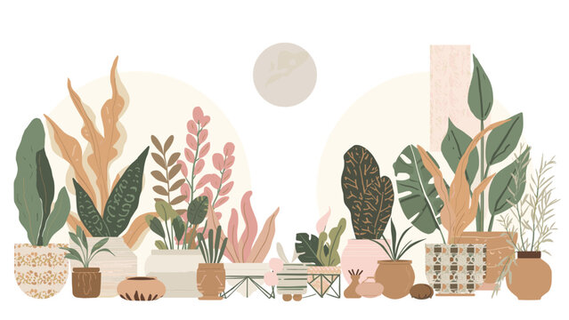 Boho Indoor Plant Decor Collection - Modern Aesthetic Home & Office Design Elements
