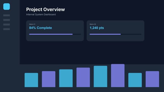 Project Overview Dashboard Showing Progress and Data Visualization.