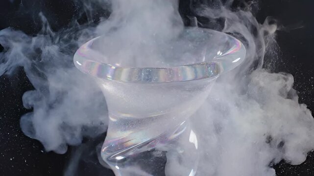 Mesmerizing Water Vortex Formation with Swirling Smoke Effects.