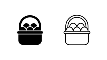 Fototapeta premium Egg Basket Glyph Outline