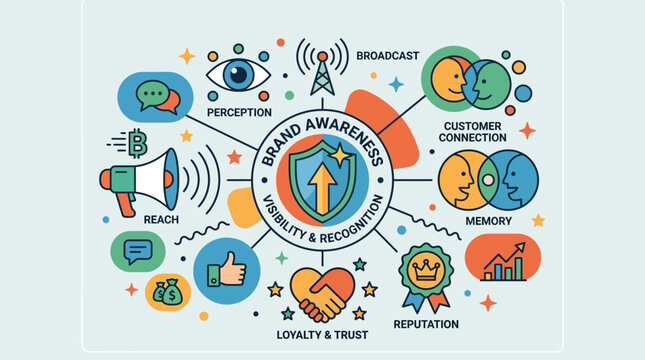 Digital Marketing Icons and Symbols.