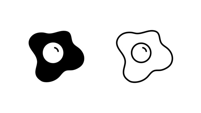 Fried Egg Glyph Outline