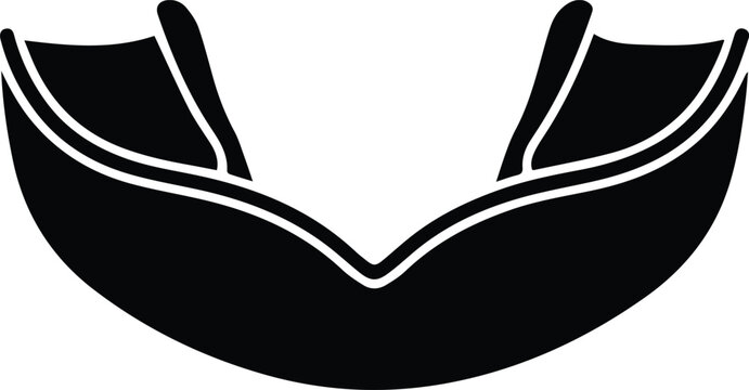Black bra with white outline