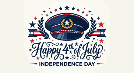 Obraz premium Celebrating Independence Day with patriotic symbols and festive spirit for the 4th of July