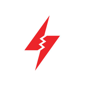Lightning bolt energy icon, electricity symbol, power supply theme, outage warning graphic, electric safety training, engineering event, modern minimal vector