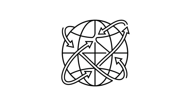 Global Logistics and Worldwide Shipping Icon Design.