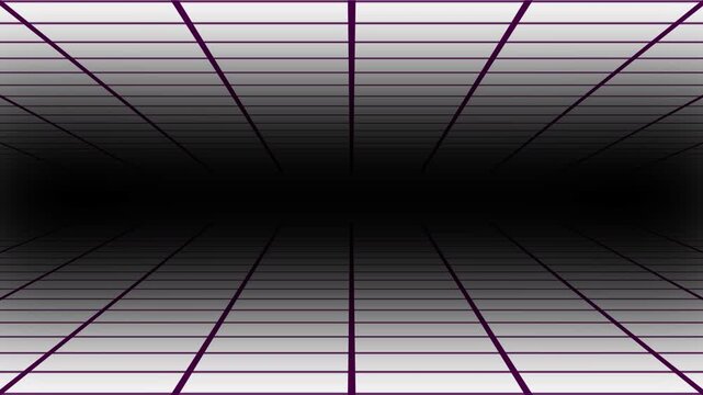 Geometric wireframe landscape moving in infinity loop, retro future aesthetic grid lines, High quality Abstract motion background for modern apps and web design visuals 4k video.
