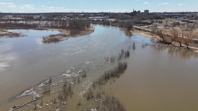Floodwaters In Brandon Manitoba