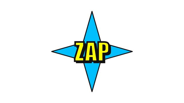Energetic Comic Book Pop Art Zap Star Burst Vector Graphic Element