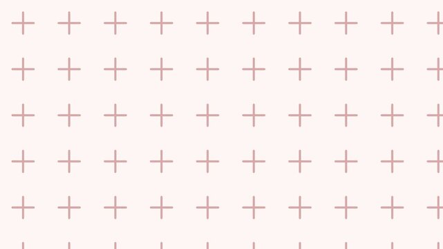 Elegant Seamless Abstract Geometric Plus Sign Pattern on Light Pink Background