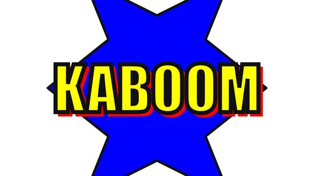 Dynamic Kaboom Explosion Pop Art Comic Style Graphic Design Element Vector