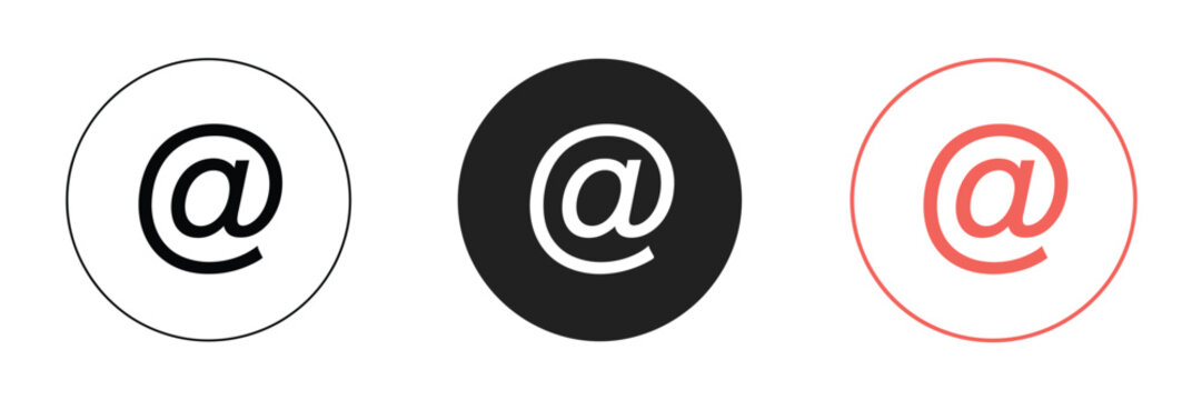 Email header icon set for websites and mobile applications featuring modern communication and message design elements.