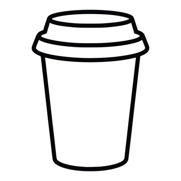 Black and white disposable coffee cup