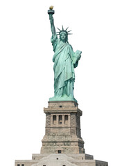 Fototapeta premium Statue of Liberty with transparent background, New York landmark