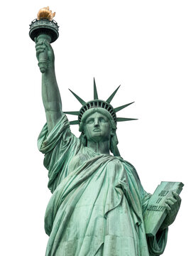 Statue of Liberty with transparent background, iconic US landmark