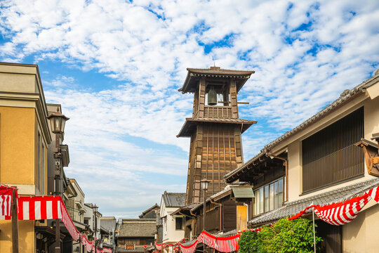 Bell of Time, a bell tower at Kawagoe City in Saitama, Kanto, Japan