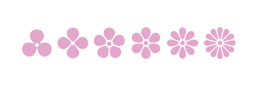 A floral vector with equal proportions. Round design ideal for business, education, and data visualization